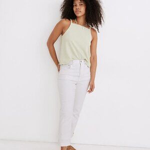 Madewell |  The High-Rise Slim Boyjean in Tile White Size 28